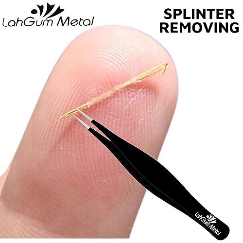 Super Sharp Pointed Tweezers Precision Fine Point Tip Ingrown Hair Removal Kit - Extra Thin Stainless Facial Hair Remover for Face - görsel 14