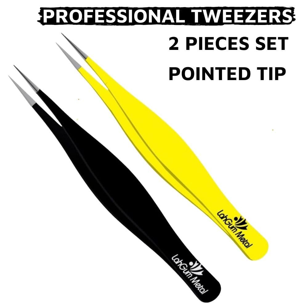 Super Sharp Pointed Tweezers Precision Fine Point Tip Ingrown Hair Removal Kit - Extra Thin Stainless Facial Hair Remover for Face - görsel 15