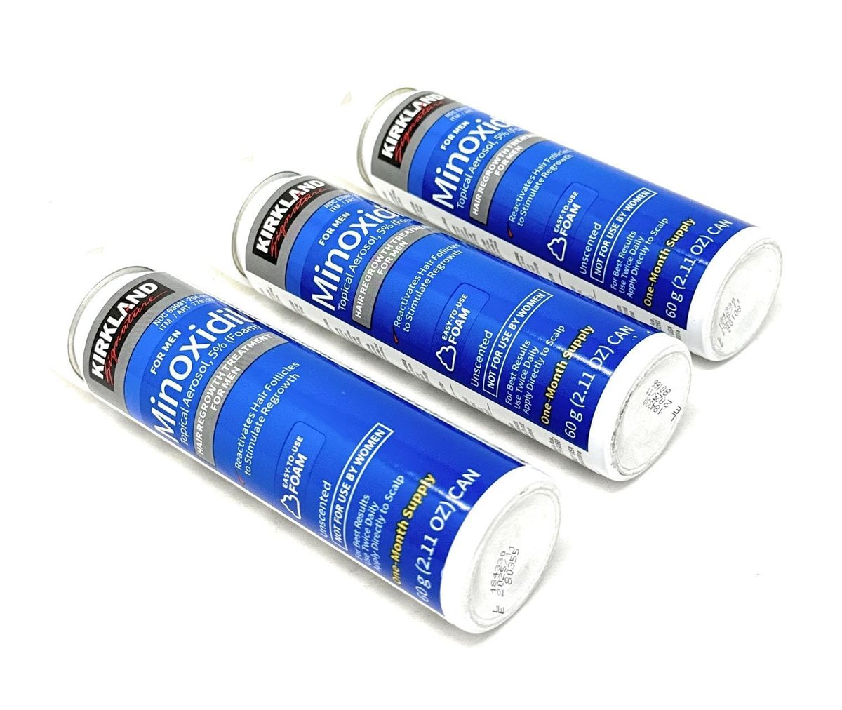 Kirkland Signature Minoxidil Foam for Men, Hair Regrowth Treatment, 5% Extra Strength, 3 Months Supply Avelisse