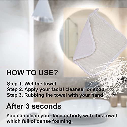 PPHAO BASIC Soft Weave Washcloth for Face - Exfoliating Washcloths for Dead Skin - 6 Pack Cotton Towels - görsel 5