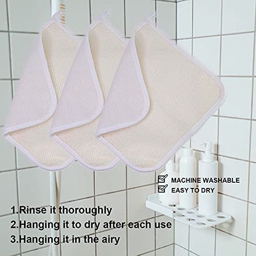 PPHAO BASIC Soft Weave Washcloth for Face - Exfoliating Washcloths for Dead Skin - 6 Pack Cotton Towels - görsel 11