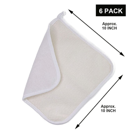 PPHAO BASIC Soft Weave Washcloth for Face - Exfoliating Washcloths for Dead Skin - 6 Pack Cotton Towels