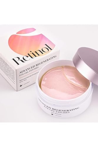 KSECRET Advanced Regenerating Eye Gel Patches - 60 Pcs (15 Full Pairs) with Retinol | Anti-Wrinkle Under Eye Masks for Dark Circles, Puffiness & Anti-Aging | Korean Skincare
