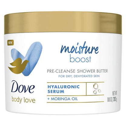 Dove Body Love Shower Cleansing Butter Moisture Boost Cleanser for Dry Skin, 10 oz