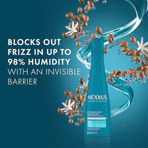 Nexxus Ultralight Smooth Smoothing Conditioner for Frizzy Hair, 13.5 oz – Dry Hair Repair with Frizz Deflector Technology & Biomimetic 18-MEA Avelisse