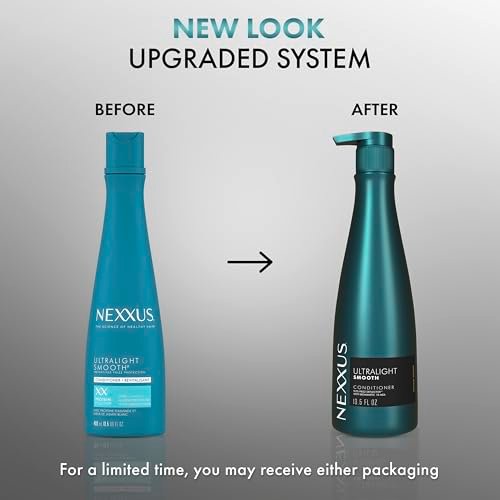 Nexxus Ultralight Smooth Smoothing Conditioner for Frizzy Hair, 13.5 oz – Dry Hair Repair with Frizz Deflector Technology & Biomimetic 18-MEA Avelisse