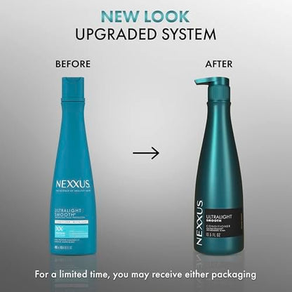 Nexxus Ultralight Smooth Smoothing Conditioner for Frizzy Hair, 13.5 oz – Dry Hair Repair with Frizz Deflector Technology & Biomimetic 18-MEA Avelisse