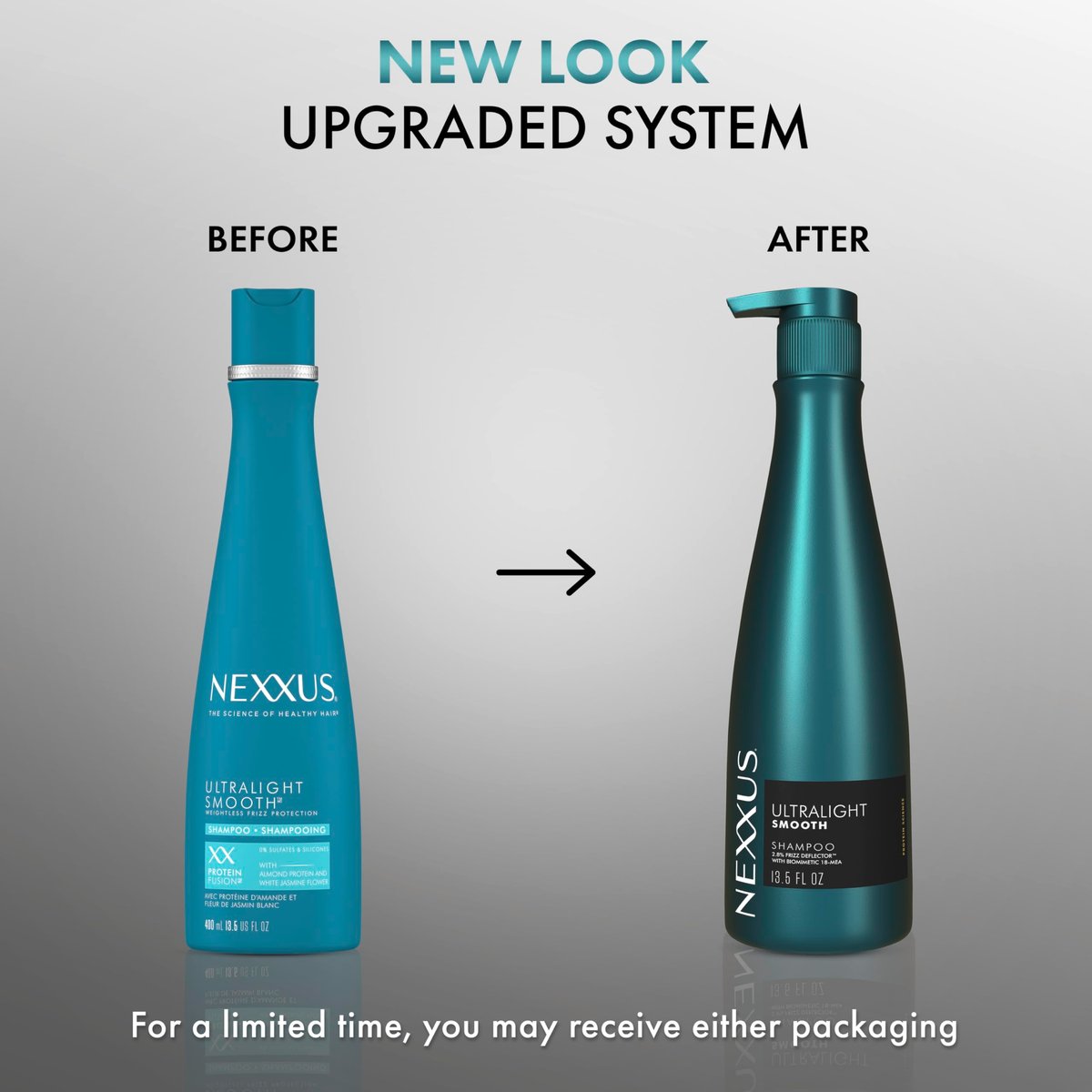 Nexxus Ultralight Smooth Smoothing Shampoo for Frizzy Hair, Frizz Deflector Technology, Biomimetic 18-MEA, 13.5 oz Avelisse