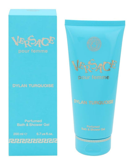 Versace Pour Femme Dylan Turquoise Body Gel - 6.7 oz | Luxury Shower Gel for Women