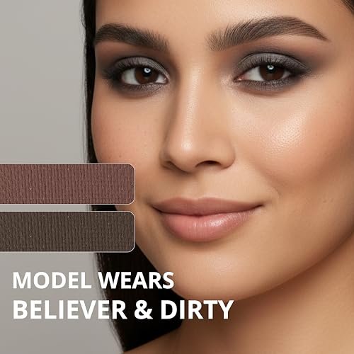 Lamora Attraction Eyeshadow Palette - 12 Soft Brown Neutral Shadows, Matte & Shimmer, Long-Lasting Travel Makeup with Mirror Avelisse