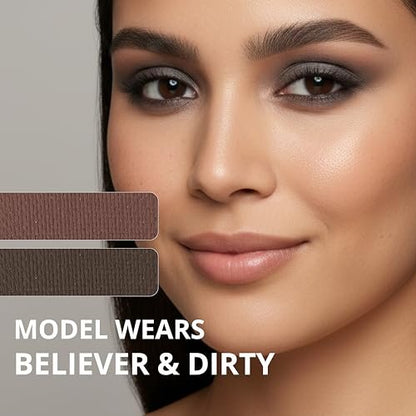 Lamora Attraction Eyeshadow Palette - 12 Soft Brown Neutral Shadows, Matte & Shimmer, Long-Lasting Travel Makeup with Mirror Avelisse