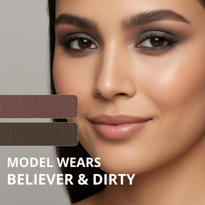 Lamora Attraction Eyeshadow Palette - 12 Soft Brown Neutral Shadows, Matte & Shimmer, Long-Lasting Travel Makeup with Mirror Avelisse
