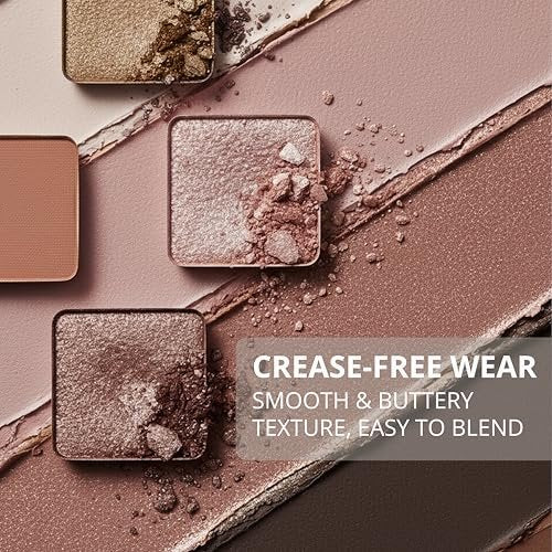 Lamora Attraction Eyeshadow Palette - 12 Soft Brown Neutral Shadows, Matte & Shimmer, Long-Lasting Travel Makeup with Mirror Avelisse