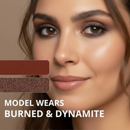 Lamora Bronze Eyeshadow Palette - 12 Soft Warm Brown Shadows, Matte & Shimmer Finishes, Ultra-Blendable Everyday Neutrals, Long-Lasting Travel Makeup with Mirror Avelisse