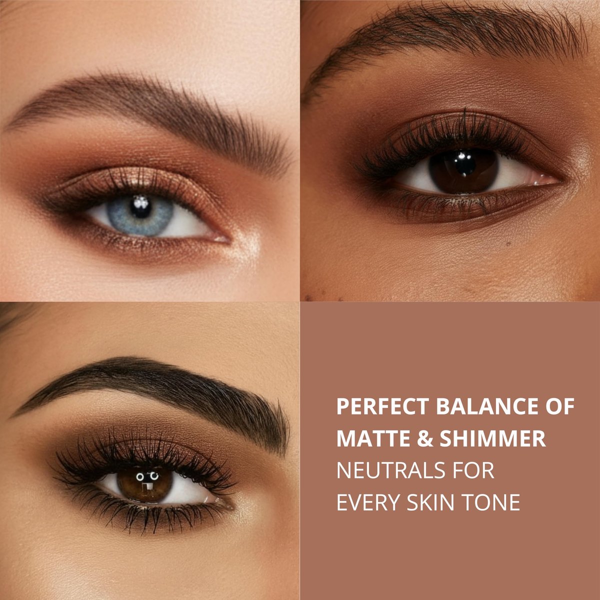 Lamora Bronze Eyeshadow Palette - 12 Soft Warm Brown Shadows, Matte & Shimmer Finishes, Ultra-Blendable Everyday Neutrals, Long-Lasting Travel Makeup with Mirror Avelisse