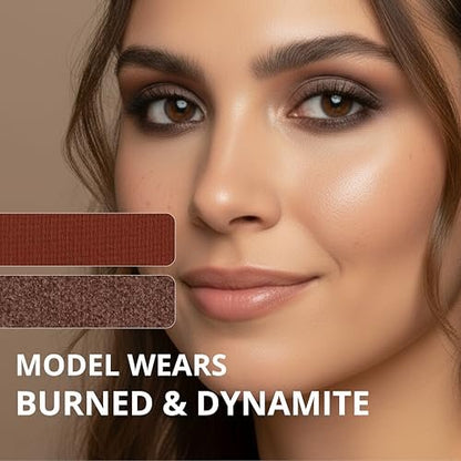 Lamora Bronze Eyeshadow Palette - 12 Soft Warm Brown Shadows, Matte & Shimmer Finishes, Ultra-Blendable Everyday Neutrals, Long-Lasting Travel Makeup with Mirror Avelisse