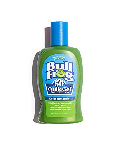 Bullfrog Quik Gel Sunscreen SPF 50 – Oxybenzone & Octinoxate Free, Broad Spectrum UVA/UVB, 5 oz