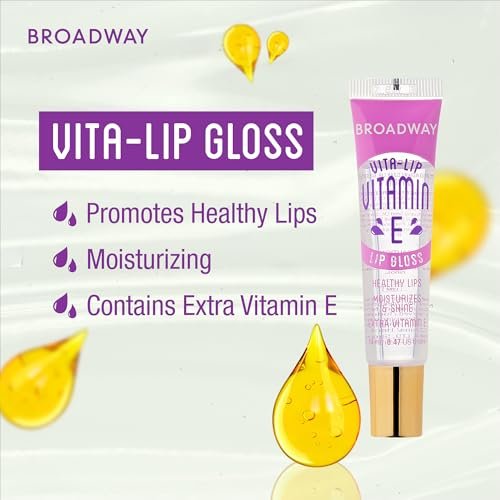 Ruby Kisses Broadway Vita-Lip Clear Lip Gloss (10 Pack) - Ultra-Hydrating & Soothing Formula with Vitamins, High-Shine Non-Sticky Finish Lip Balm with Mint, Rosehip, Coconut, Mango, Argan, Honey, Shea Avelisse