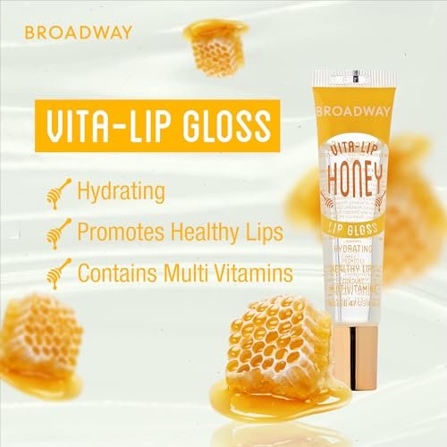Ruby Kisses Broadway Vita-Lip Clear Lip Gloss (10 Pack) - Ultra-Hydrating & Soothing Formula with Vitamins, High-Shine Non-Sticky Finish Lip Balm with Mint, Rosehip, Coconut, Mango, Argan, Honey, Shea Avelisse