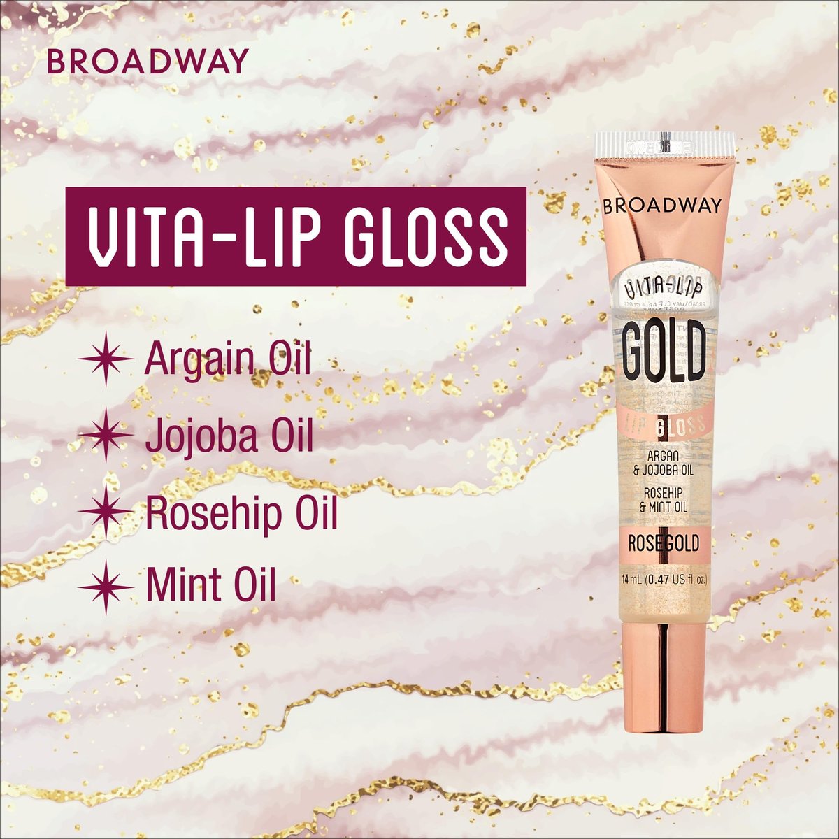 Ruby Kisses Broadway Vita-Lip Clear Lip Gloss (10 Pack) - Ultra-Hydrating & Soothing Formula with Vitamins, High-Shine Non-Sticky Finish Lip Balm with Mint, Rosehip, Coconut, Mango, Argan, Honey, Shea Avelisse