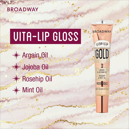 Ruby Kisses Broadway Vita-Lip Clear Lip Gloss (10 Pack) - Ultra-Hydrating & Soothing Formula with Vitamins, High-Shine Non-Sticky Finish Lip Balm with Mint, Rosehip, Coconut, Mango, Argan, Honey, Shea Avelisse