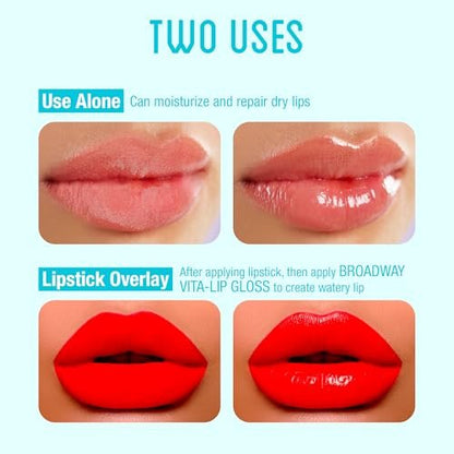 Ruby Kisses Broadway Vita-Lip Clear Lip Gloss (10 Pack) - Ultra-Hydrating & Soothing Formula with Vitamins, High-Shine Non-Sticky Finish Lip Balm with Mint, Rosehip, Coconut, Mango, Argan, Honey, Shea Avelisse