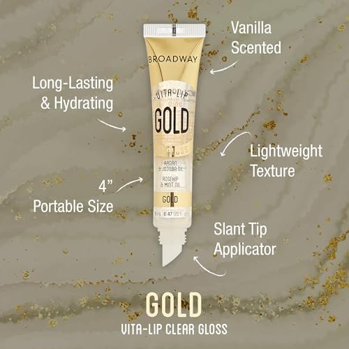 Ruby Kisses Broadway Vita-Lip Clear Lip Gloss (10 Pack) - Ultra-Hydrating & Soothing Formula with Vitamins, High-Shine Non-Sticky Finish Lip Balm with Mint, Rosehip, Coconut, Mango, Argan, Honey, Shea Avelisse