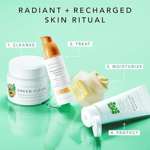 Farmacy Mineral Face Sunscreen SPF 30 - Broad Spectrum Zinc Oxide Sunscreen for Face - Daily Defense Sheer Mineral SPF for Sensitive Skin - Absorbs Quickly + Leaves No White Cast (50ml) Avelisse