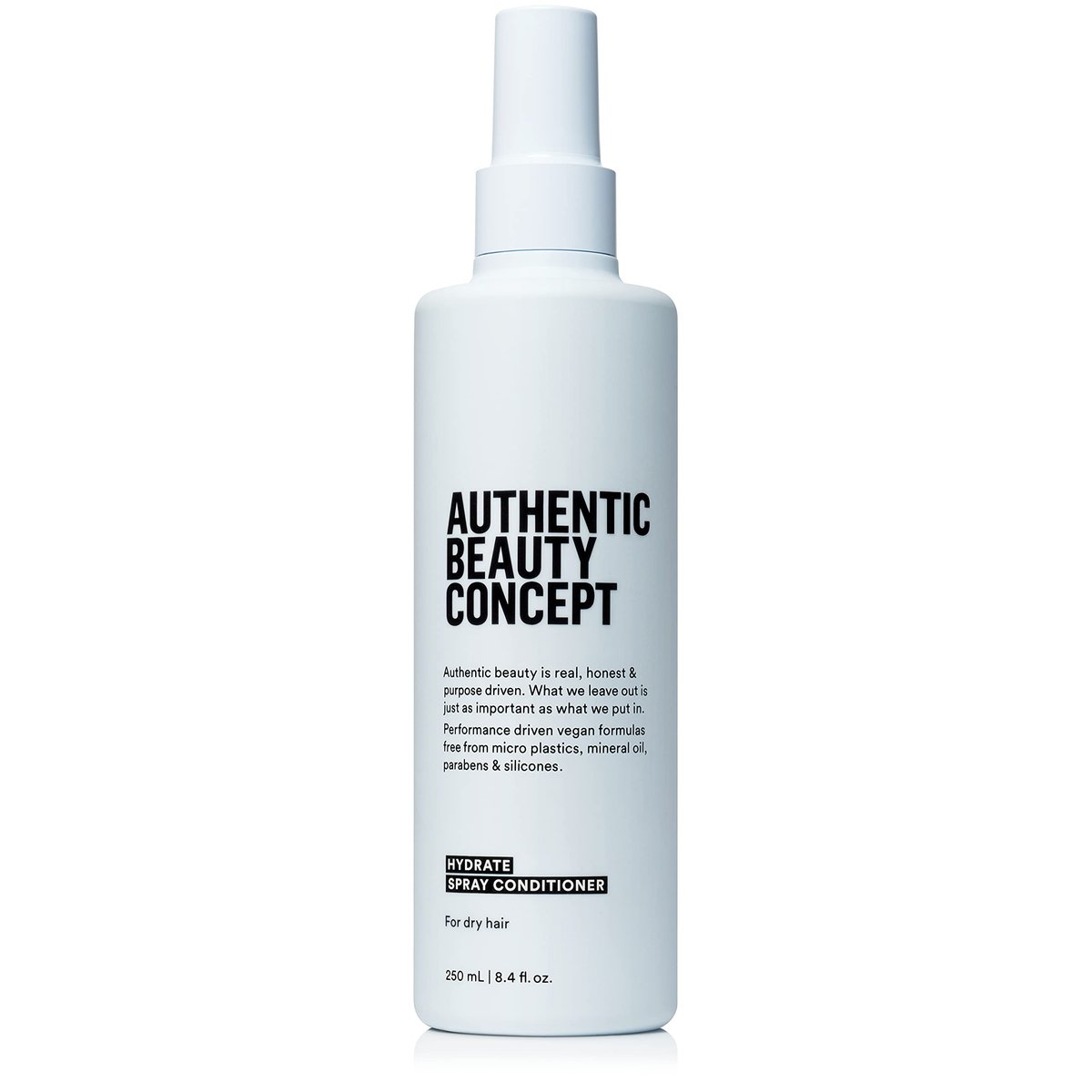 Authentic Beauty Concept Hydrate Spray Conditioner - Lightweight Leave-In for Normal to Dry or Curly Hair - Vegan & Cruelty-Free - 8.4 fl oz Avelisse