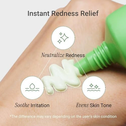 Meebak Cica Redness Solution Cream - Green Color Corrector BB Cream for Sensitive Skin, Fair to Medium Avelisse