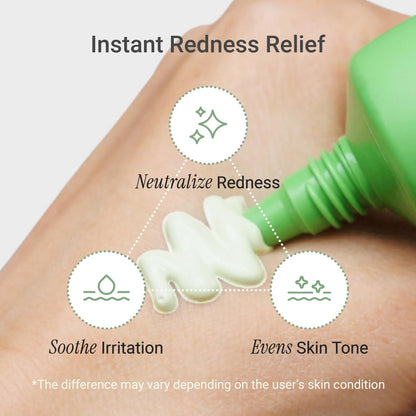 Meebak Cica Redness Solution Cream - Green Color Corrector BB Cream for Sensitive Skin, Fair to Medium Avelisse