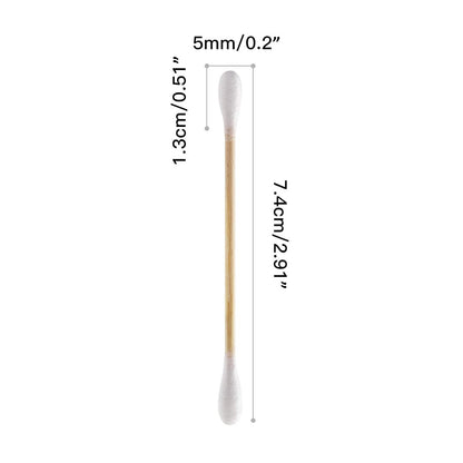 Isshah Bamboo Cotton Swabs – 500 Count, FSC Certified, PETA Approved, Eco-Friendly & Biodegradable Ear Sticks