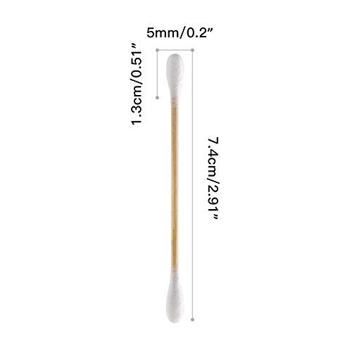 Isshah Bamboo Cotton Swabs – 500 Count, FSC Certified, PETA Approved, Eco-Friendly & Biodegradable Ear Sticks - görsel 14