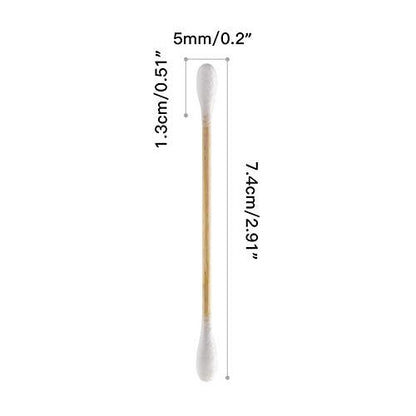 Isshah Bamboo Cotton Swabs – 500 Count, FSC Certified, PETA Approved, Eco-Friendly & Biodegradable Ear Sticks