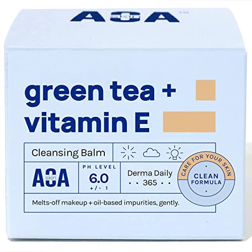 AOA STUDIO Green Tea & Vitamin E Cleansing Balm - Waterproof Makeup Remover, Oil Based, K-Beauty Skincare, Soothing & Brightening, 3.38 Fl Oz - görsel 1