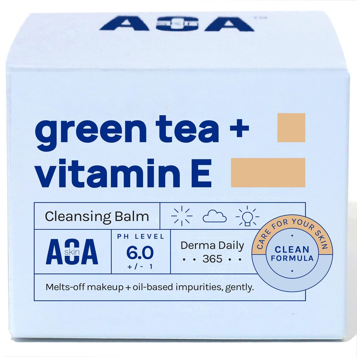 AOA STUDIO Green Tea & Vitamin E Cleansing Balm - Waterproof Makeup Remover, Oil Based, K-Beauty Skincare, Soothing & Brightening, 3.38 Fl Oz - görsel 2