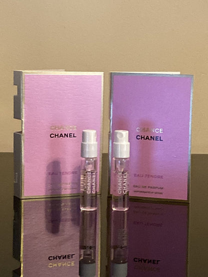 CHANEL Chance Eau Tendre Eau de Parfum for Women - 2 x 0.05oz/1.5ml Vial Sampler Set Avelisse