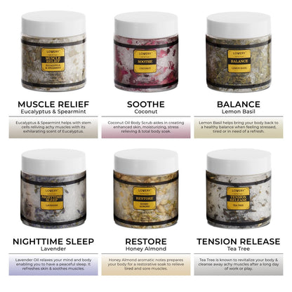 LOVERY Mother's Day Bath Salts Gift Basket Set - Self Care Epsom Salt with Essential Oils (Lavender, Eucalyptus, Lemon, Coconut, Tea Tree, Honey Almond) for Women, Mom, Her Avelisse