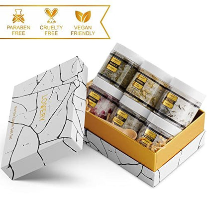 LOVERY Mother's Day Bath Salts Gift Basket Set - Self Care Epsom Salt with Essential Oils (Lavender, Eucalyptus, Lemon, Coconut, Tea Tree, Honey Almond) for Women, Mom, Her Avelisse