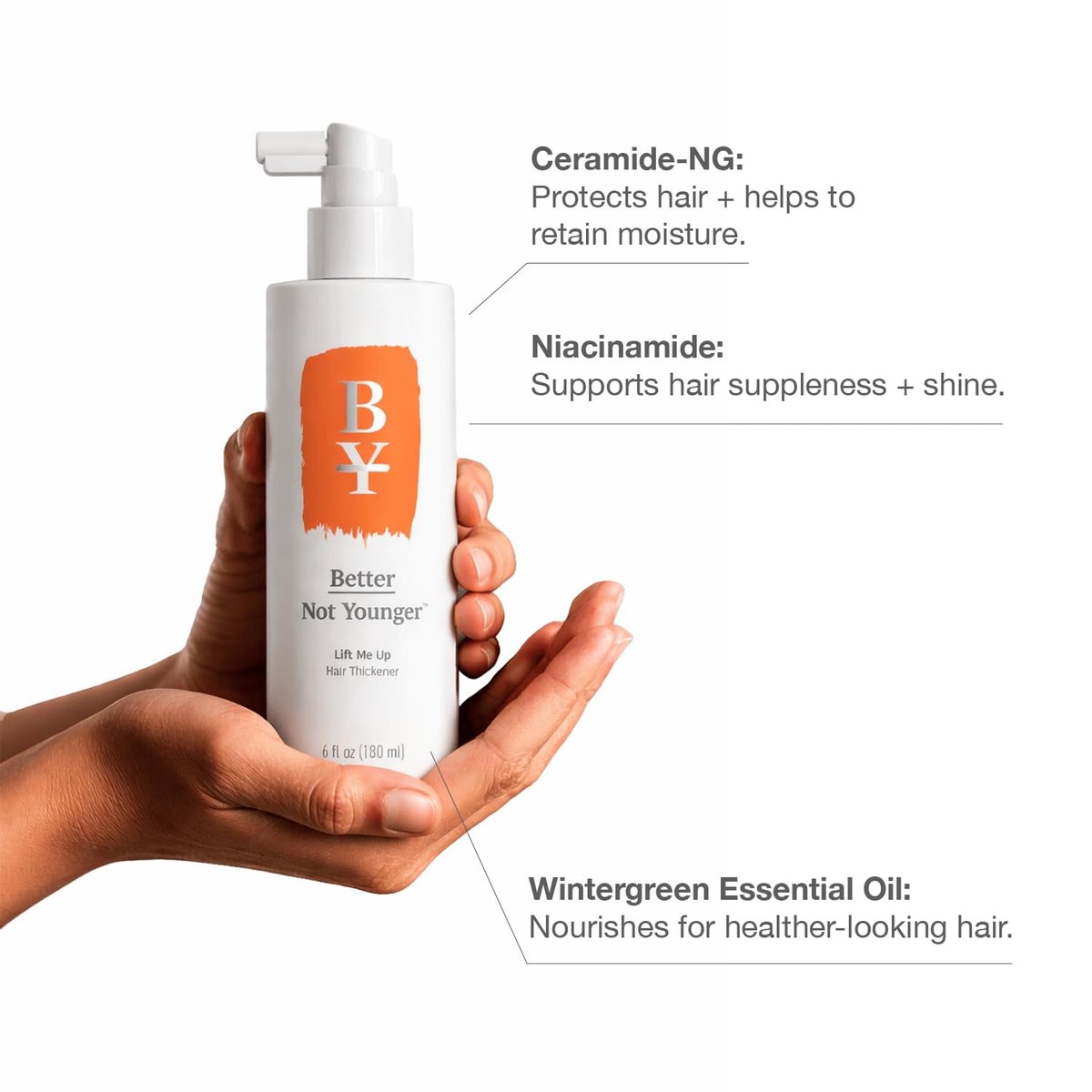 Better Not Younger Lift Me Up Texturizing Spray for Fine Hair with Biotin & Ceramide – Volumizing Hair Spray for Women 40+ – Non-Sticky, Nourishes Scalp & Adds Fullness (6 fl oz) Avelisse