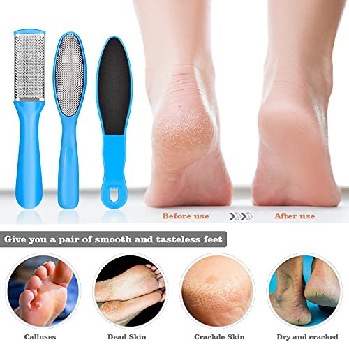 23-in-1 Professional Pedicure Kit with Stainless Steel Callus Remover & Foot File - Home Foot Spa for Men & Women (Blue) - görsel 10