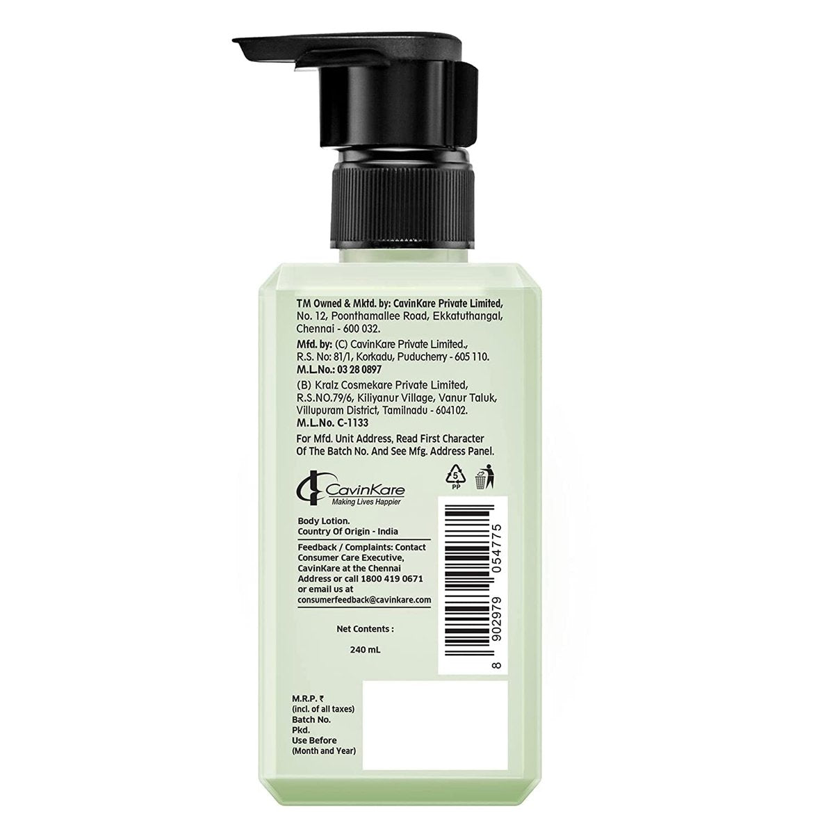 Buds & Berries Fruit Nourish Kiwi Body Gel Lotion for Normal Skin, No Paraben, 240 ml | Hydrating & Lightweight - görsel 3