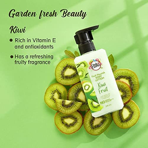 Buds & Berries Fruit Nourish Kiwi Body Gel Lotion for Normal Skin, No Paraben, 240 ml | Hydrating & Lightweight - görsel 8