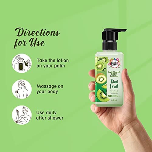 Buds & Berries Fruit Nourish Kiwi Body Gel Lotion for Normal Skin, No Paraben, 240 ml | Hydrating & Lightweight - görsel 12