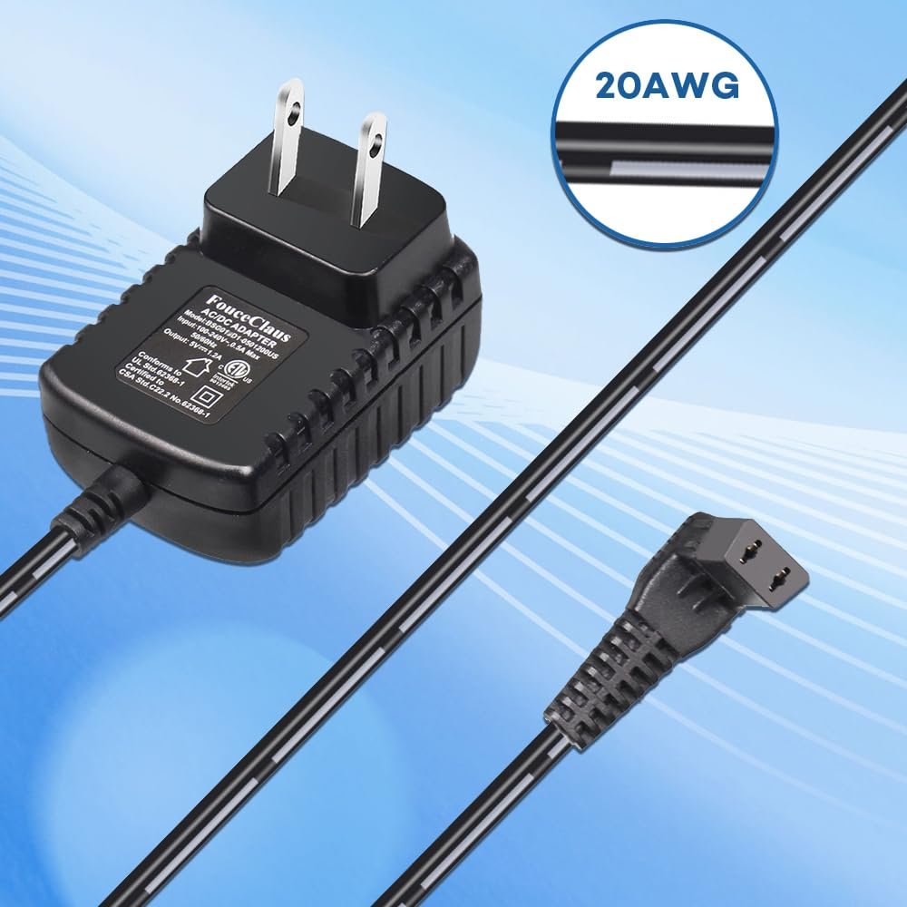 FouceClaus Power Adapter Charger for Wahl Trimmer Models 9864SS, SS2L, WSS3L, 9818A, 5616L, 5701, 9818-5001, 9864, 9870, 9884L2, 9896, 9899 - Compatible Replacement - görsel 10