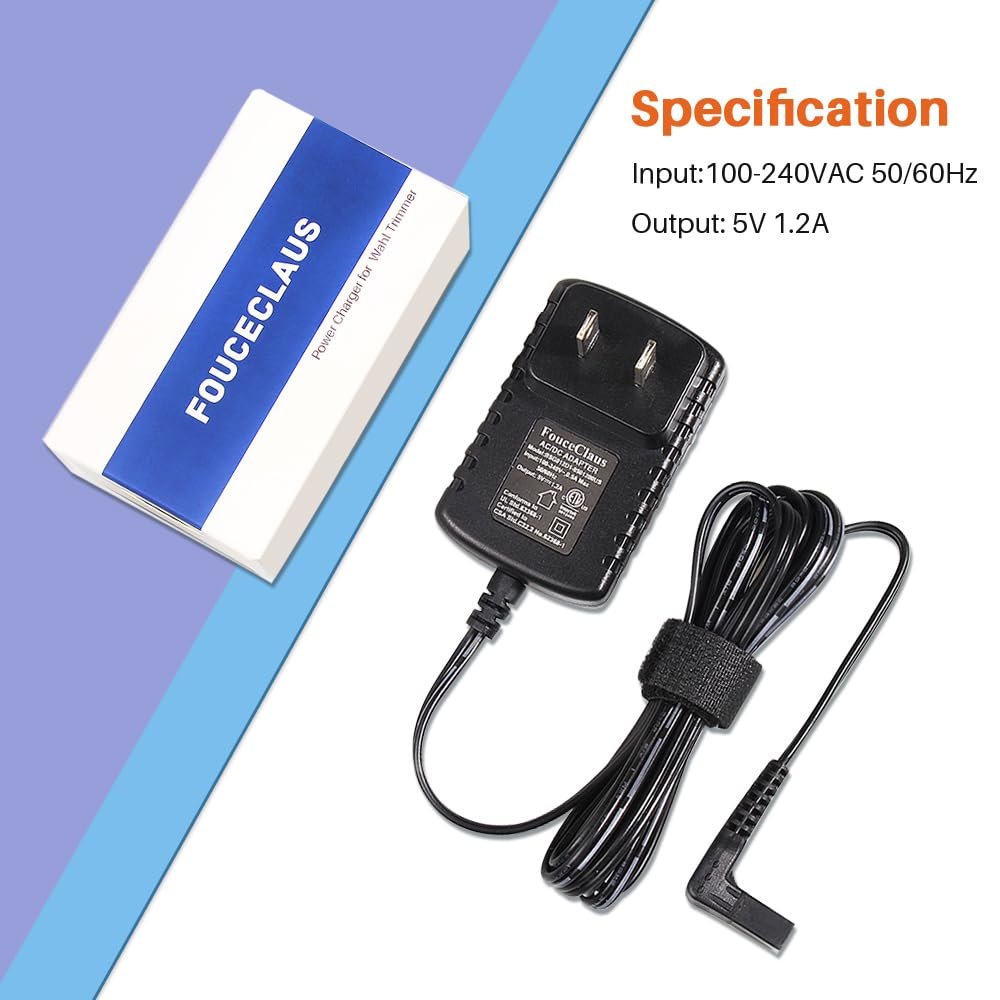 FouceClaus Power Adapter Charger for Wahl Trimmer Models 9864SS, SS2L, WSS3L, 9818A, 5616L, 5701, 9818-5001, 9864, 9870, 9884L2, 9896, 9899 - Compatible Replacement - görsel 12