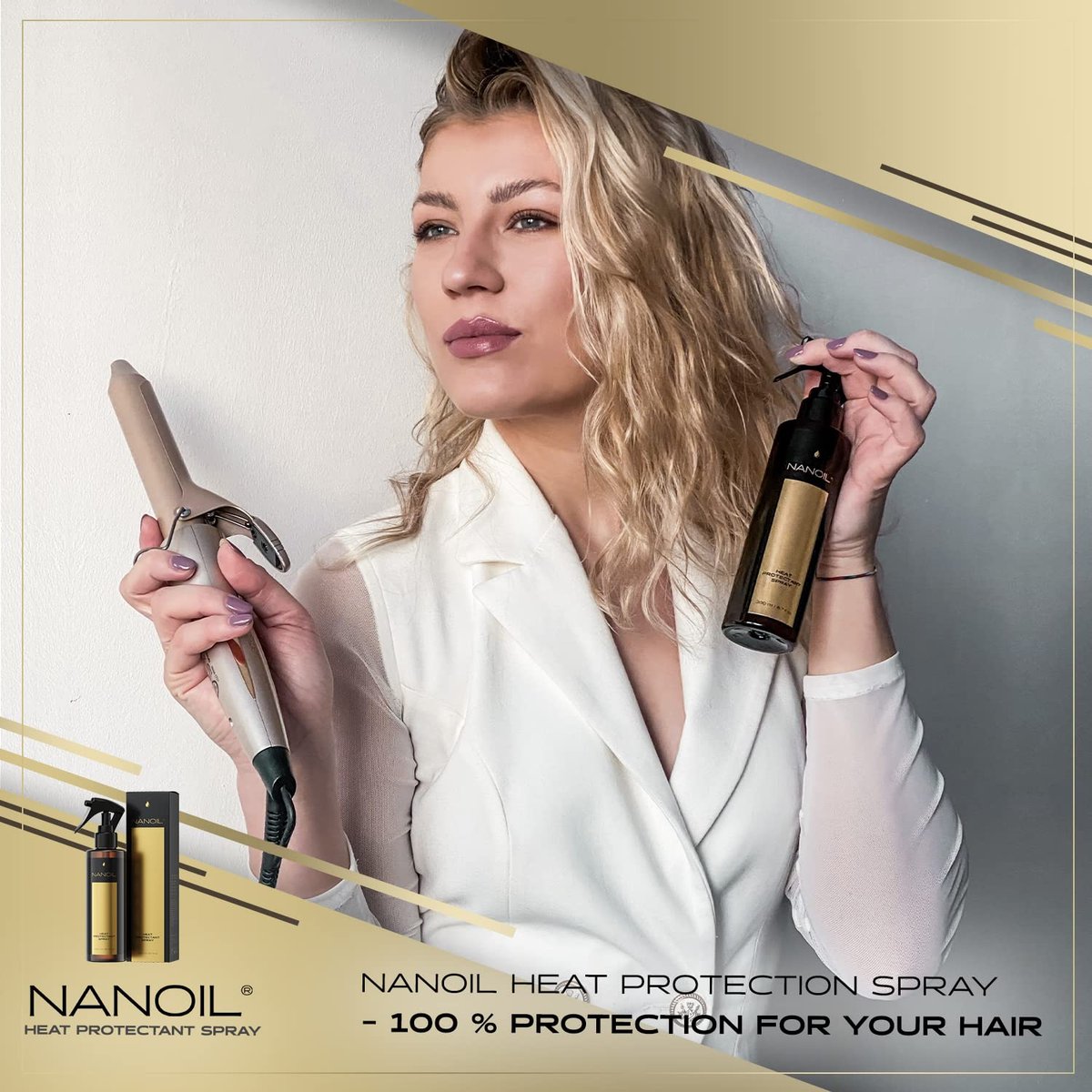 Nanoil Hair Styling Spray - Flexible Hold, Conditioning & Shine for Manageable Hair (200 ml) - görsel 5