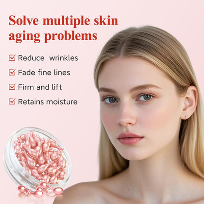 HKH Retinol Serum Capsules for Face - Anti-Aging Wrinkle Skincare with Vitamin A, E & Collagen - Moisturizing, Smoothing Fine Lines & Firming Skin - Travel Friendly (38 Capsules) Avelisse