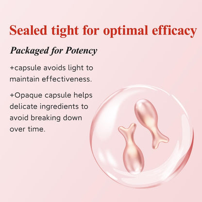 HKH Retinol Serum Capsules for Face - Anti-Aging Wrinkle Skincare with Vitamin A, E & Collagen - Moisturizing, Smoothing Fine Lines & Firming Skin - Travel Friendly (38 Capsules) Avelisse