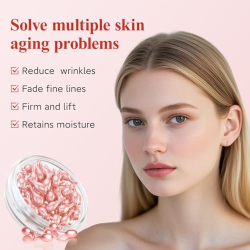 HKH Retinol Serum Capsules for Face - Anti-Aging Wrinkle Skincare with Vitamin A, E & Collagen - Moisturizing, Smoothing Fine Lines & Firming Skin - Travel Friendly (38 Capsules) Avelisse